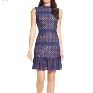 Blue lace dress. Only worn once.